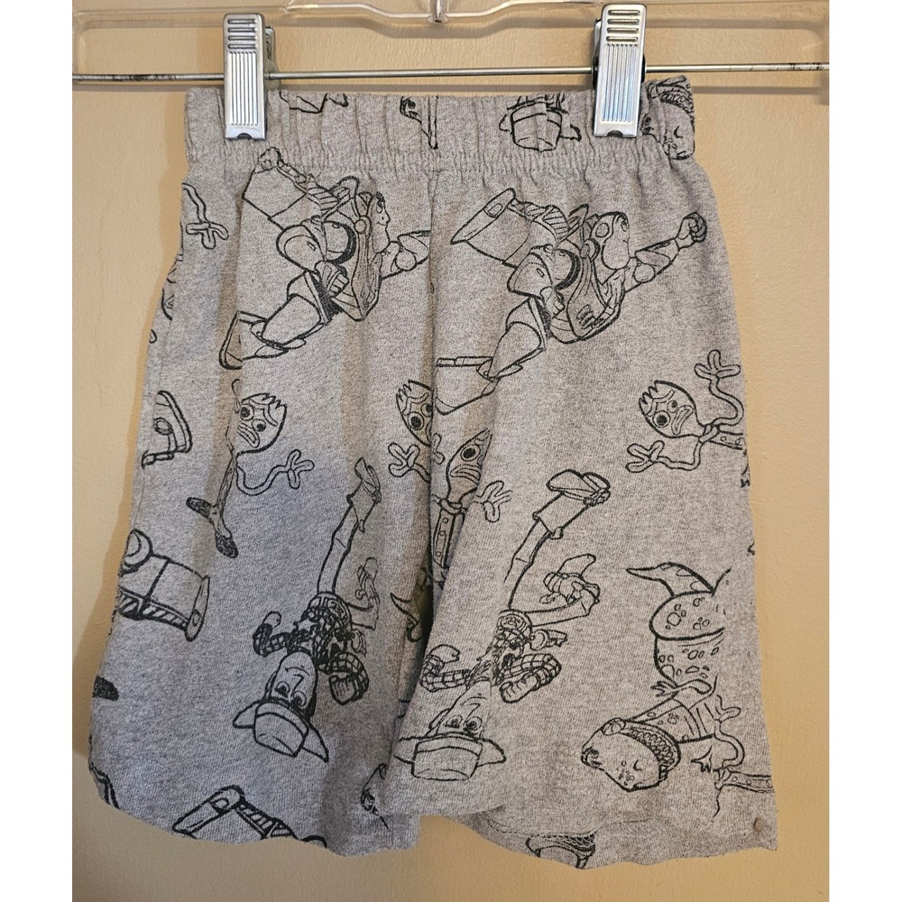 Disney Pixar Toy Story Shorts Size 4T Gray Character Print Buzz Woody Forky